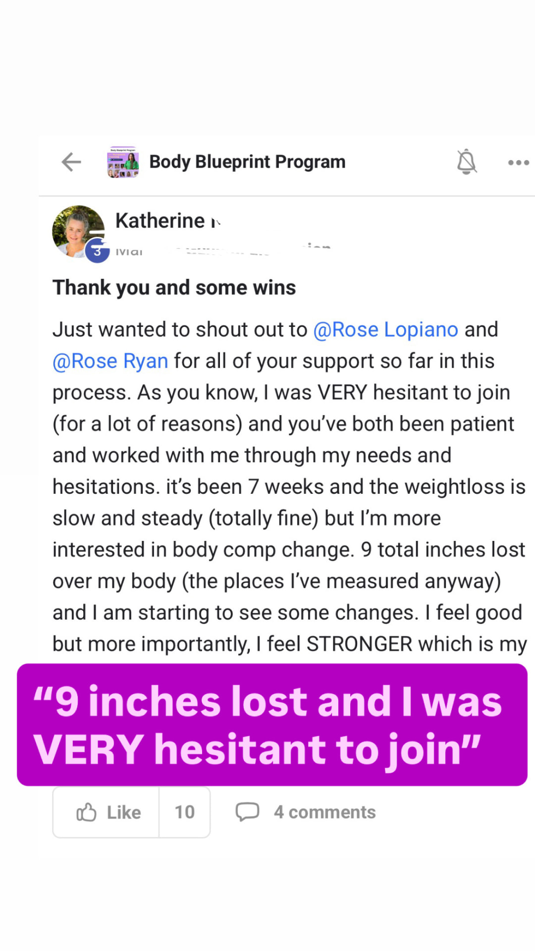 Hesitant client celebrates losing nine inches and feeling stronger